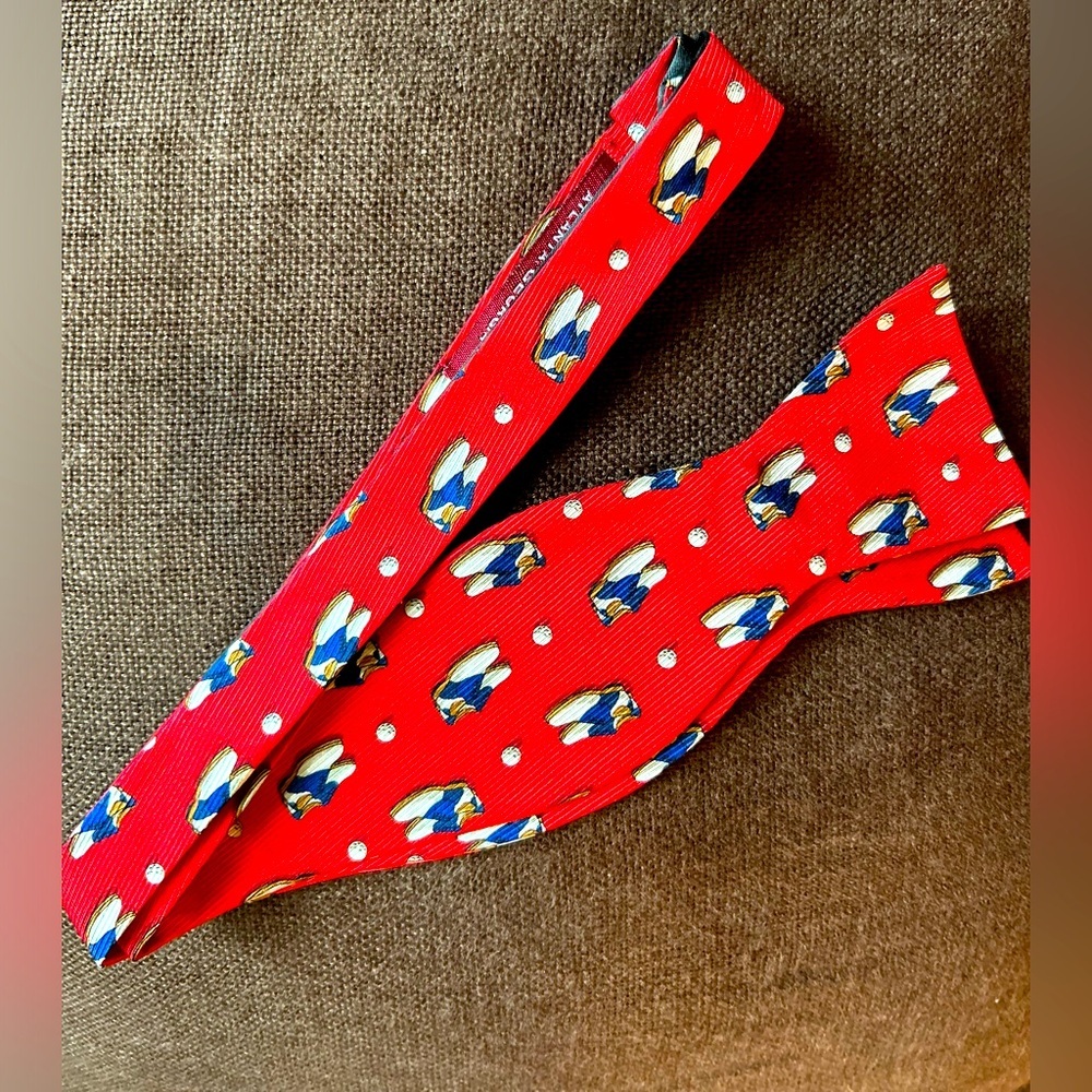 Old School Golf Shoes Bow Tie in Red by Southern Proper